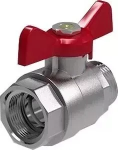 Штуцер ROYAL Thermo Кран шаровый Optimal латунный резьбы - гайка ручка бабочка 3/4" (RTO 07011)