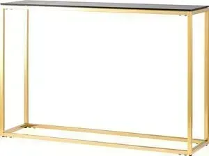 Консоль Stool Group Таун 115x30 стекло smoke, сталь золото ECST-022-TG-SK