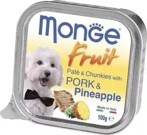 Консервы Monge Dog Fruit для собак свинина с ананасом 100 г