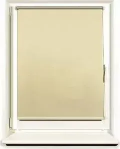 Штора Brabix рулонная светонепроницаемая (Блэкаут) 60x175 см кремовый/серебро 606008