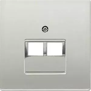 Накладка Jung 2-ой наклонной телефонной/компьютерной розетки LS 990 edelstahl ES2969-2UA