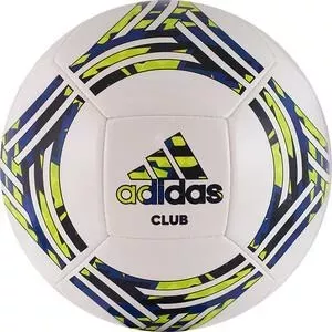 Мяч футбольный ADIDAS Tango Club GH0065, р.4, 14 пан, ТПУ, маш.сшивка, бело-сине-зеленый