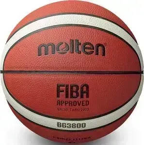 Мяч баскетбольный Molten B6G3800 р.6, FIBA Appr, синт.комп.кожа (ПУ), 12 пан, бут.кам, нейл.корд, коричневый-бежевый-черный