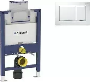 Инсталляция для унитаза Geberit Duofix Omega30 с клавишей белый/хром (111.030.00.1, 115.080.KJ.1)