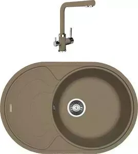 Мойка кухонная FLORENTINA и Родос 760 капучино Fs (20.140.D0760.306 + 333.19H.2123.306)