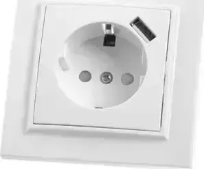 Розетка FERON Stekker Эрна с/з 16A 250V USB белый PST16901101 39051