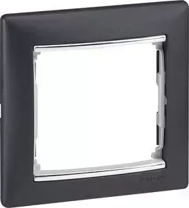 Рамка Legrand 1-постовая Valena ноктюрн/серебряный штрих 770391