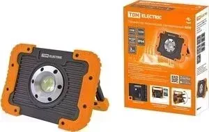 Прожектор светодиодный TDM ELECTRIC переносной ФП 8, 10 Вт, 900 лм, Li-Ion 3,7 B 3 A*ч, USB,