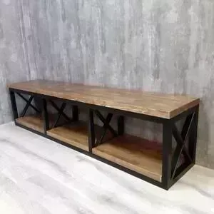 Тумба Akur Loft Tacoma металлокаркас черный декор орех