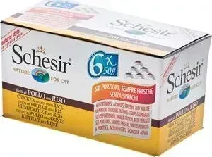 Консервы Schesir для кошек, ЦЫПЛЁНОК+РИС, 50 г (132.С112)