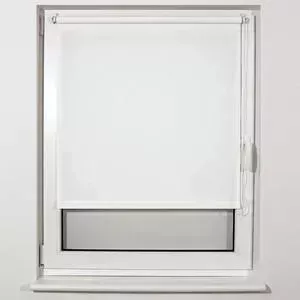 Штора Brabix рулонная 40x175 см текстура лен, защита 55-85&#037;, 200 г/м 2 белый S-5 605970