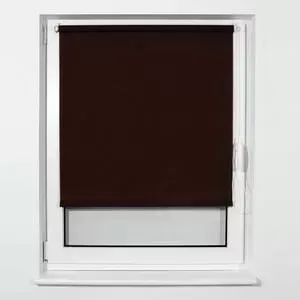 Штора Brabix рулонная 80x175 см текстура лен, защита 55-85&#037;, 200 г/м 2 коричневый S-17 605997