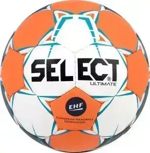 Мяч гандбольный Select Ultimate EHF 843208-062, Junior (р.2), EHF Appr, ПУ, руч.сшивка, оранжевый-бело-синий