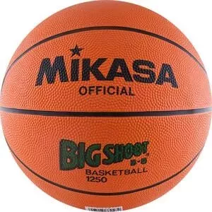 Мяч баскетбольный MIKASA 1250 р. 5, резина, нейл.корд, бут.кам., оранжево-черный