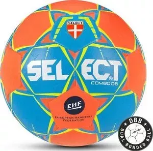Мяч гандбольный Select COMBO DB 801017-226, Lille (р.1), EHF Appr, ПУ, гибр.сшивка, оранжево-синий