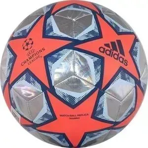 Мяч футбольный ADIDAS Finale 20 Training Foil FS0261, р.4, 12п, ТПУ, маш.сшивка, оранж-серебр-синий
