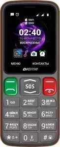 Мобильный телефон DIGMA Linx S240 серый-оранжевый (32Mb/2Sim/2.44"/TN 240x320/0.08Mpix)