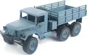 Радиоуправляемая машина MN MODEL военный грузовик (серый) 6WD 2.4G 1/16 RTR - MN-77G