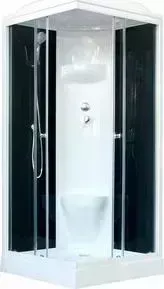 Душевая кабина Royal Bath НР 80x80x217 стекло черное/прозрачное (RB80HP6-BT)