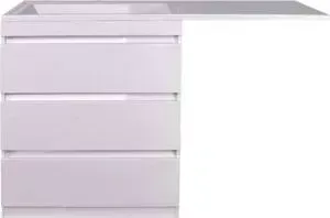 Тумба под раковину Style line Даллас Люкс 77 (140) напольная, стиральную машину, белая (2000949234304)