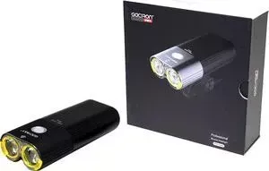 Фонарь велосипедный GACIRON передний V9D-1600 1600lm. 2диода.4режима, Li- аккум, USB, крепл. на руль, алюм.черный.120гр