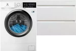 Стиральная машина ELECTROLUX с тумбой и раковиной PerfectCare 600 EW6S3R07SI Даллас 130 белая, подвесная правая