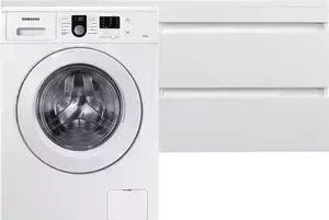 Стиральная машина SAMSUNG с тумбой и раковиной WF8590NLW8 Даллас 130 белая, подвесная правая