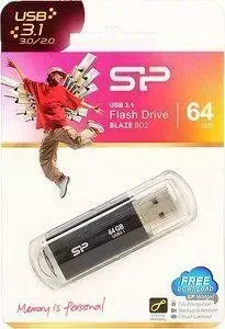 Флеш-накопитель SILICON POWER 64GB USB 3.1 Blaze B02 Black (SP064GBUF3B02V1K)