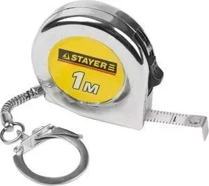 Рулетка STAYER -брелок Mini цвет хромовый 1мх6мм (34140-1_z01)