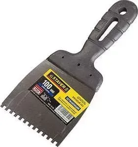 Шпатель зубчатый STAYER 100мм Professional (1009-10-04)