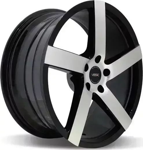 Диск автомобильный РаспродажаУценка V-080L VISSOL 8.5X19/5X114.3 ET15 D73.1 BLACK-WITH-MACHINED-FACE*(Дефект ЛКП)