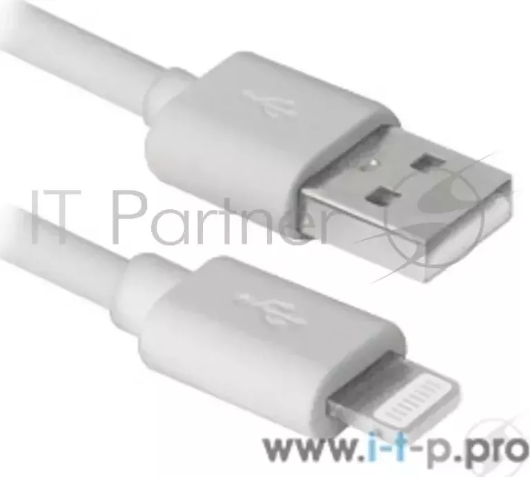 Кабель DEFENDER USB ACH01-03BH белый, USB(AM)-Lightning, 1м (87479)