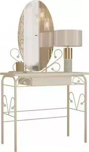 Стол ГЗМИ дамский с ящиком ММД 303 белый/белый