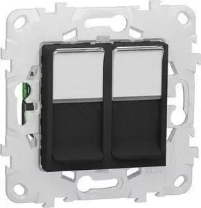 Розетка Schneider Electric компьютерная RJ45X2 Unica New Cat. 6 UTP NU542454