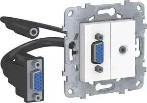 Розетка Schneider Electric компьютерная VGA+Minijack Unica New NU593218