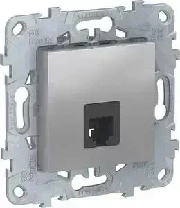 Розетка Schneider Electric телефонная RJ11 одиночная 4 контакта Unica New NU549230