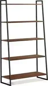 Стеллаж Akur Loft Gilbert металлокаркас черный декор орех
