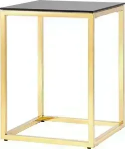 Стол журнальный Stool Group Таун 40x40 стекло smoke, сталь золото EET-022-TG-SK