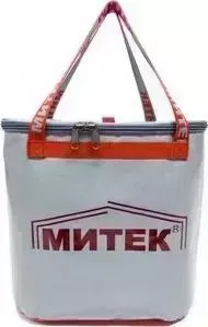 Сумка Митек рыболовная с крышкой, овал 60x20x60 (серый)