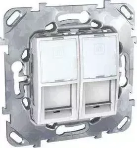 Розетка Schneider Electric компьютерная 2xRJ45 Unica MGU5.2424.18ZD