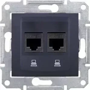 Розетка Schneider Electric компьютерная 2xRJ45 Sedna STP SDN4600170