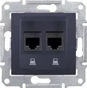 Розетка Schneider Electric компьютерная 2xRJ45 Sedna UTP SDN4400170