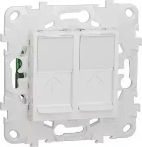 Розетка Schneider Electric компьютерная RJ45X2 Unica New Cat. 6 UTP NU542418