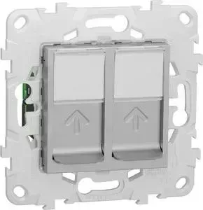 Розетка Schneider Electric компьютерная RJ45X2 Unica New Cat. 6 UTP NU542430