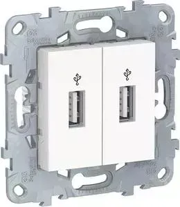 Розетка Schneider Electric компьютерная USBx2 Unica New NU542718