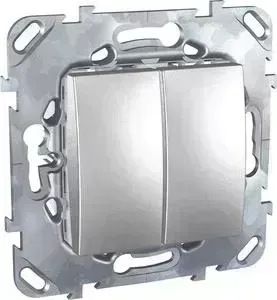 Переключатель Schneider Electric двухклавишный Unica 10AX 250V MGU5.213.30ZD
