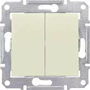Выключатель Schneider Electric двухклавишный Sedna IP44 10A 250V SDN0300447