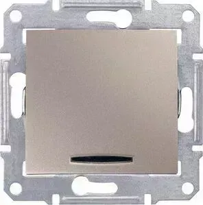 Выключатель Schneider Electric одноклавишный с синей подсветкой Sedna 10A 250V SDN1400168