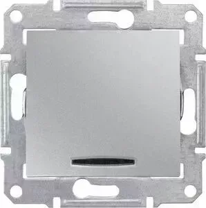 Переключатель Schneider Electric одноклавишный с синей подсветкой Sedna 10A 250V SDN1500160
