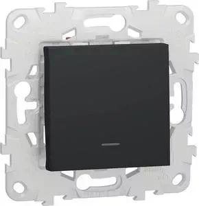 Переключатель Schneider Electric одноклавишный перекрестный с подсветкой Unica New NU520554N